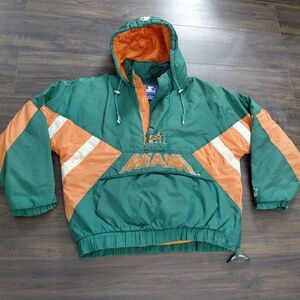 Vintage Starter University Miami Hurricanes Jacket - Size XL - Staining NCAA